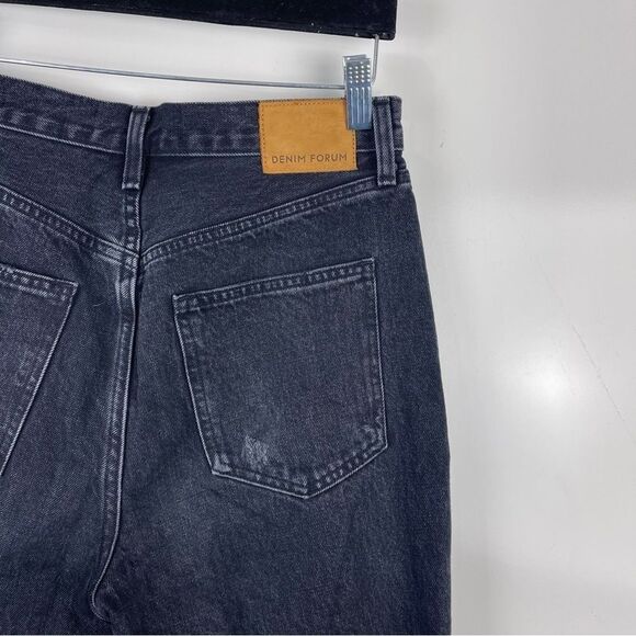 Aritzia Denim Forum The Joni High Rise Loose Distressed Jeans Black Women's 27 - Picture 8 of 11